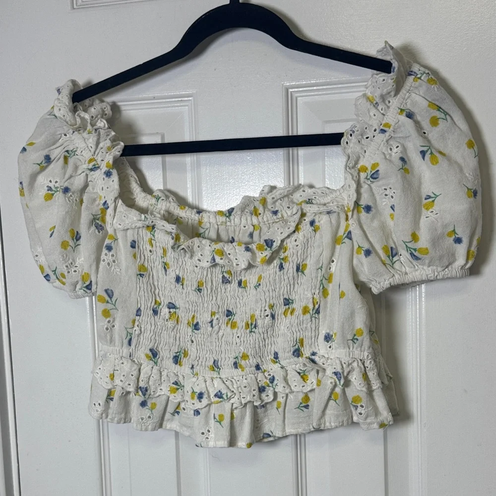 Zara floral puff